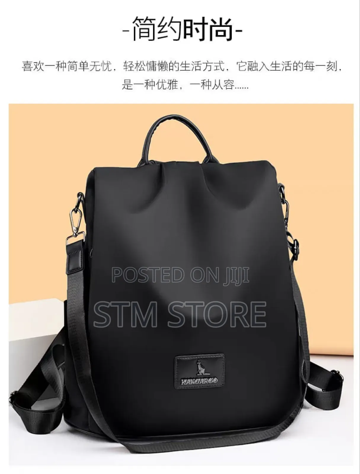 New Texture Oxford Cloth Women’S Backpack(Black)