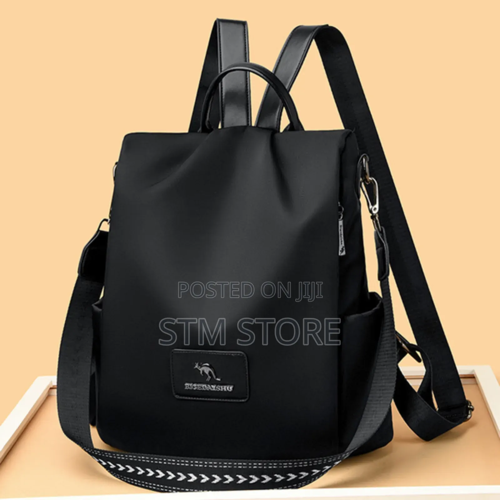 New Texture Oxford Cloth Women’S Backpack(Black)