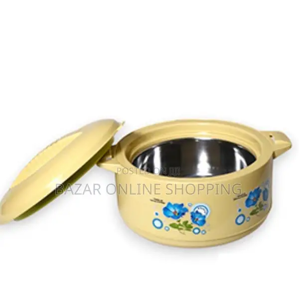 H S Hot Pot Supper ( Full Plastic)- 1200 Ml Multi Colour