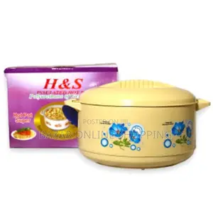 H S Hot Pot Supper ( Full Plastic)- 1200 Ml Multi Colour