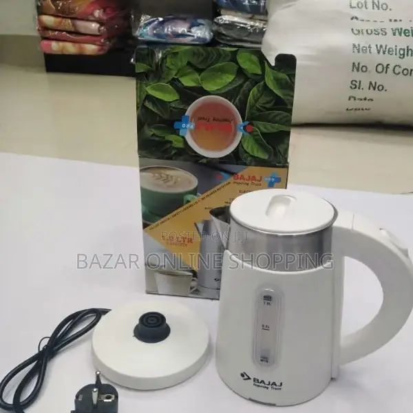 Bajaj Majesty New 1-Litre Cordless Kettle (White)