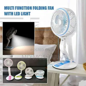 Photo - Rechargeable Folding Fan With Led Light (Lr Fan)