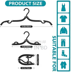 6 PCS Portable Folding Clothes Hanger Creative Travel Easy