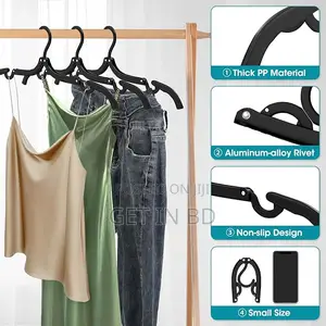 6 PCS Portable Folding Clothes Hanger Creative Travel Easy