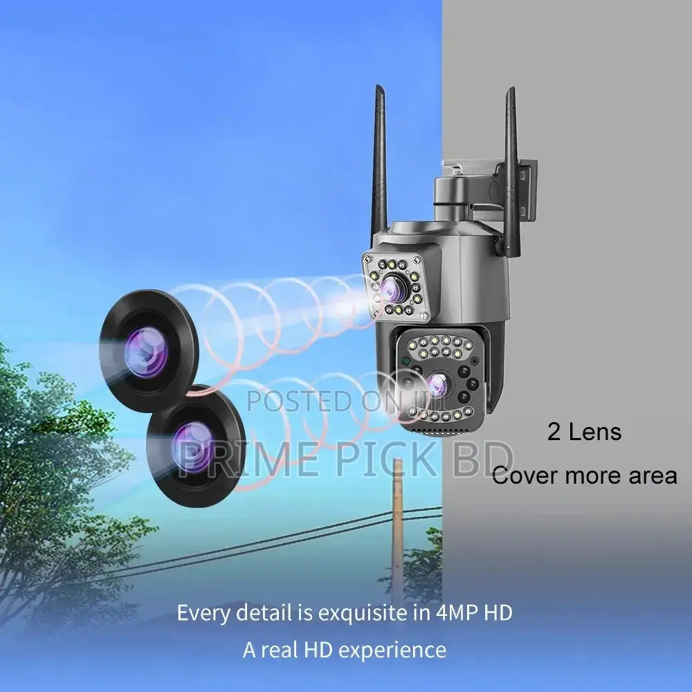 Speed-X Ip Camera – Wireless 2mp + 2mp Hd Dual Lens CCTV