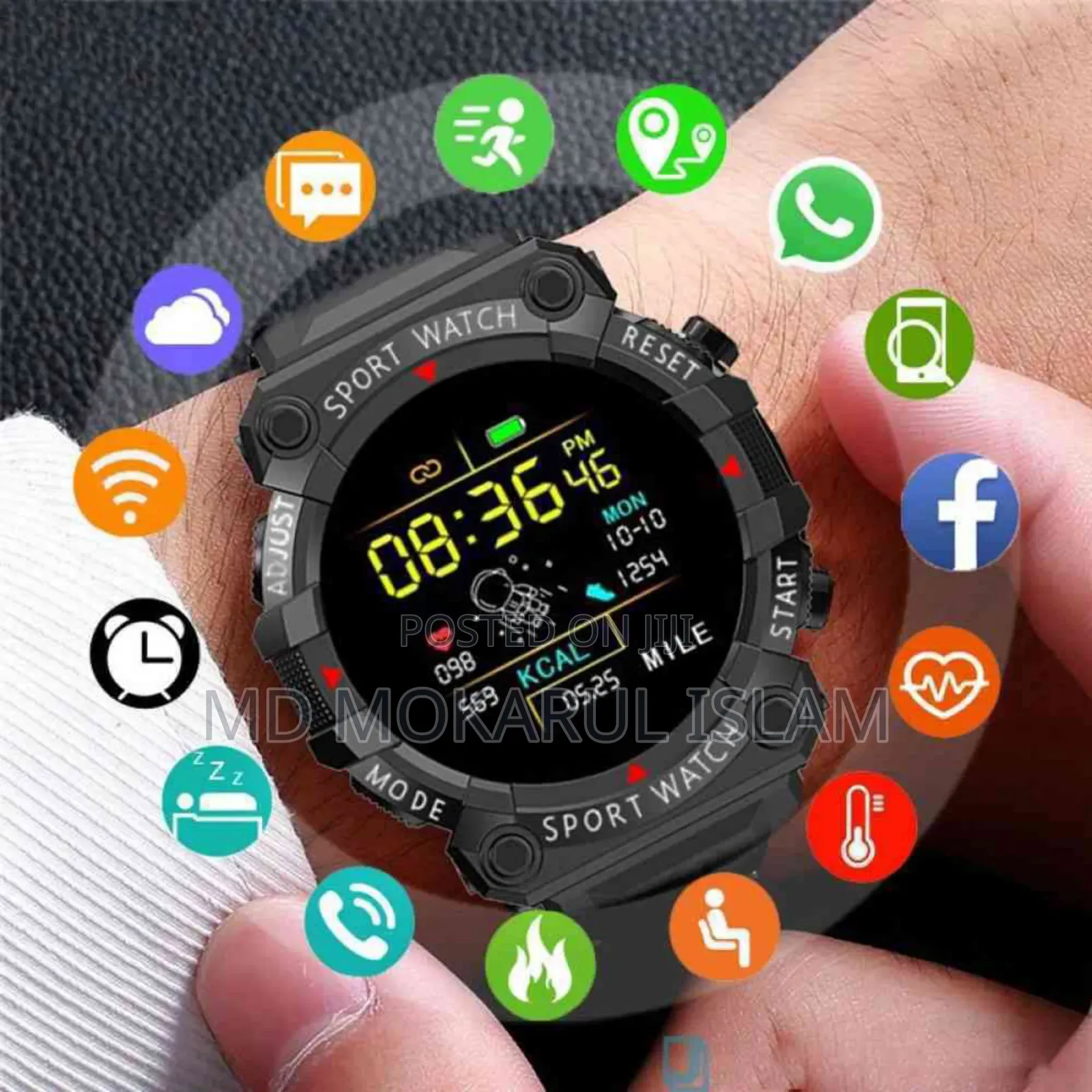 Sports Smart Watch-Blood Pressure Monitoring Device