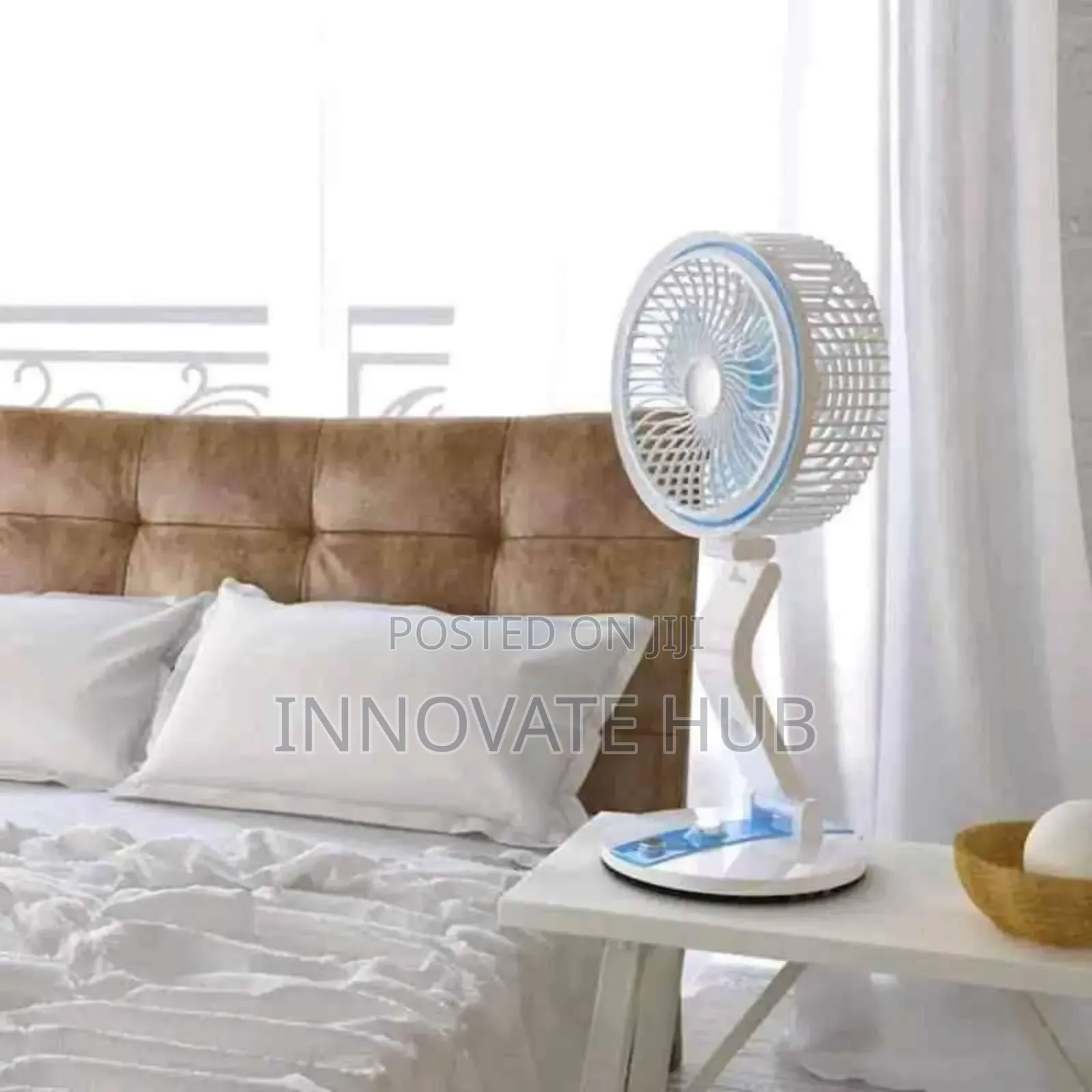 Rechargeable Folding Fan With Led Light (Lr Fan)