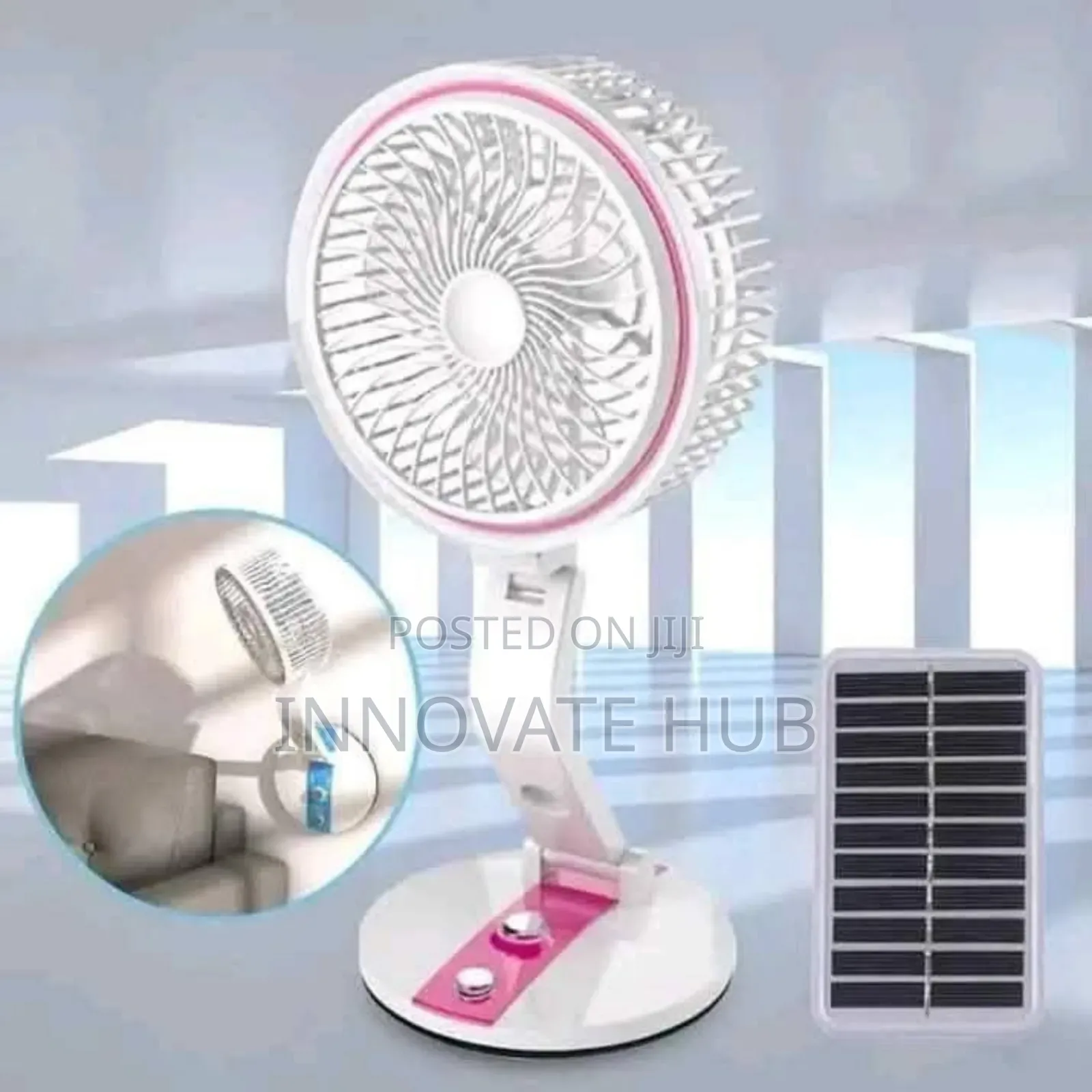 Rechargeable Folding Fan With Led Light (Lr Fan)