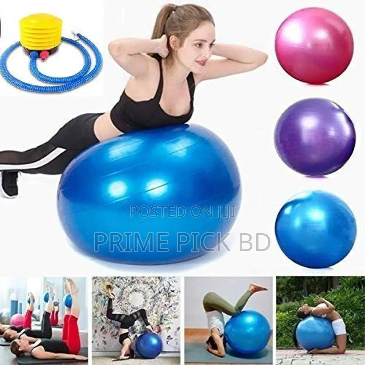 Fitness Gym Ball 70cm With Pump – Antiburst Yoga Therapy