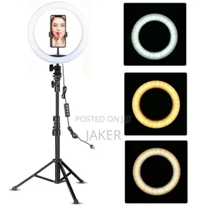 Photo - 12'' Ring Light Photo Studio Camera, Video Lamp With Tripod