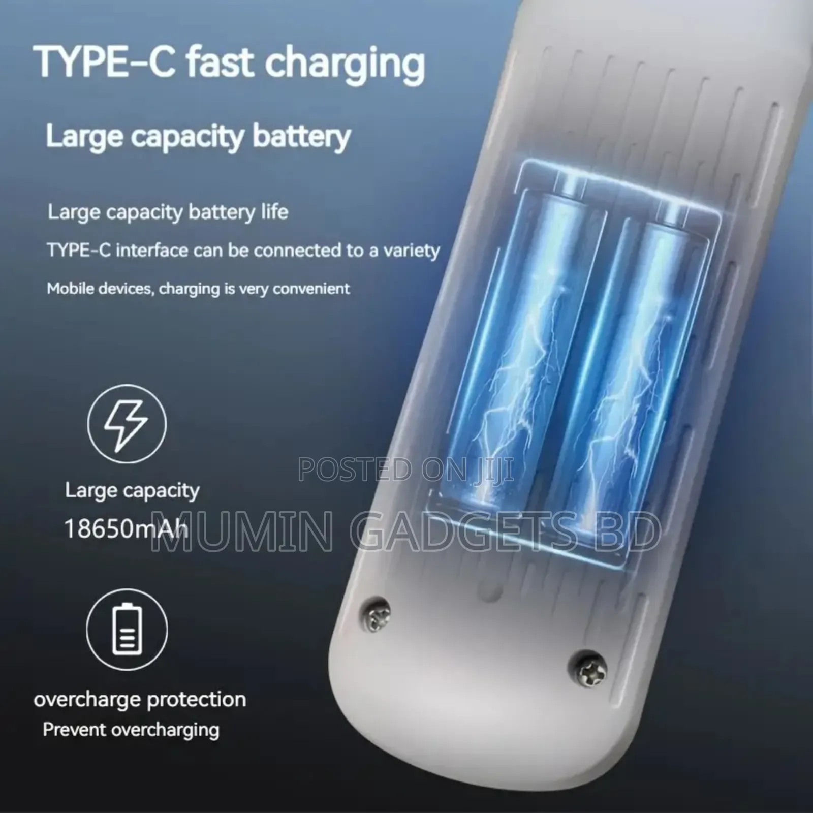 Rechargeable 3-in-1 Clip Fan – Portable, Adjustable