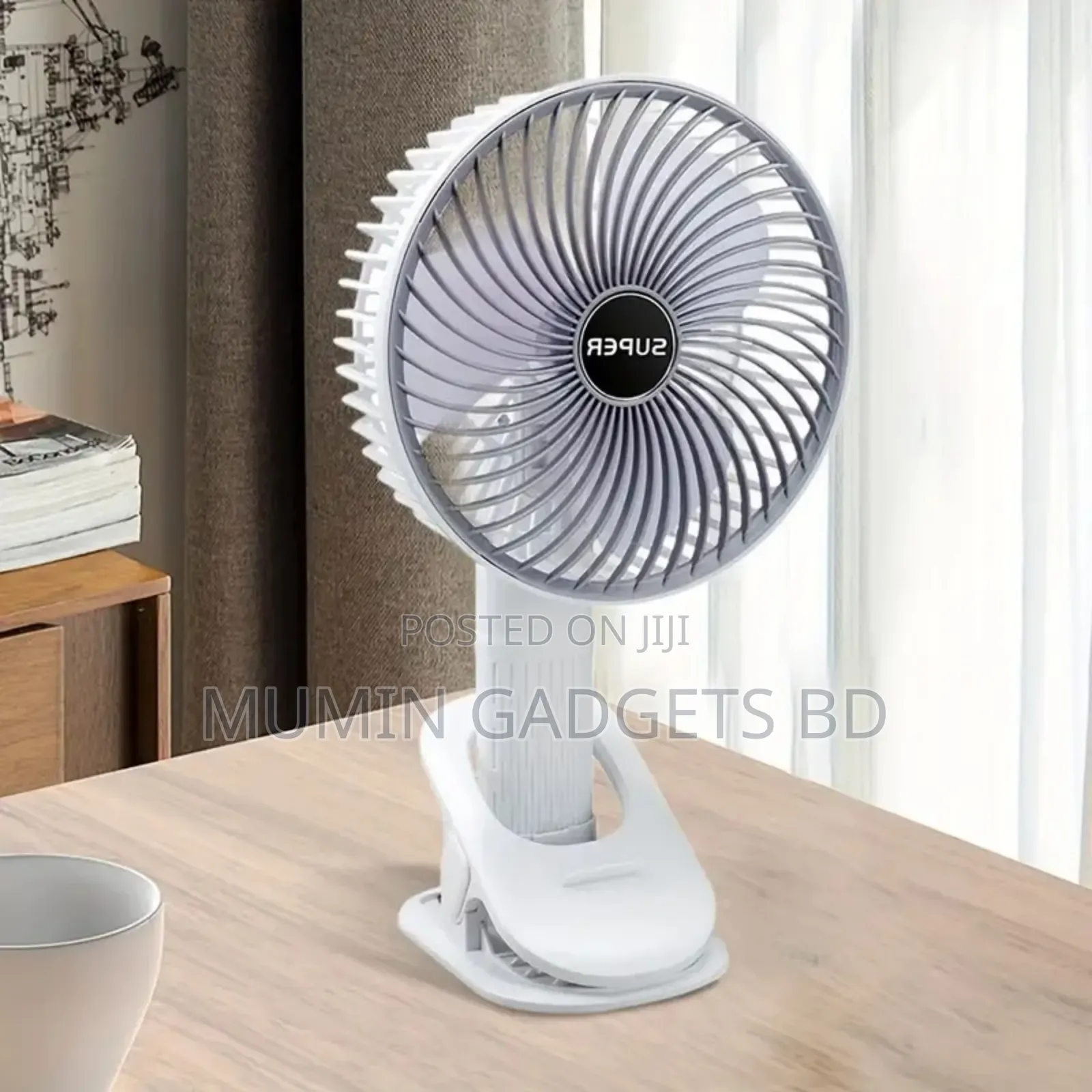 Rechargeable 3-in-1 Clip Fan – Portable, Adjustable