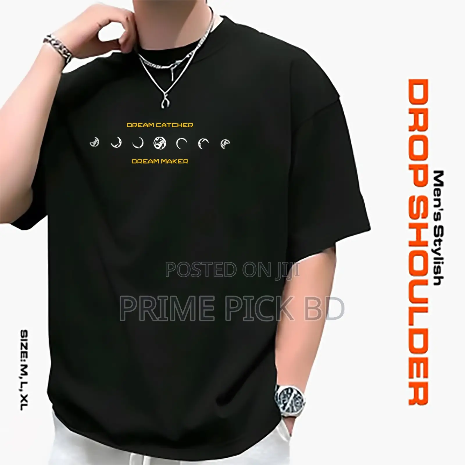 Men's Drop Shoulder T-Shirt - Premium 180 GSM Cotton