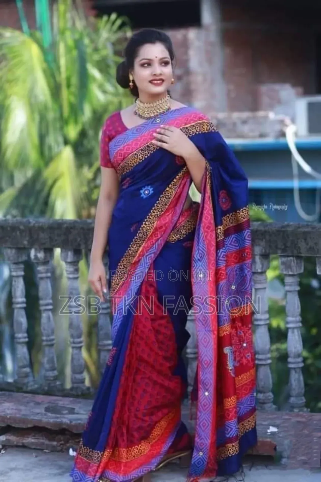 Printed Dhupian Silk Saree for Girls