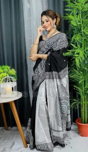 Printed Dhupian Silk Saree for Girls