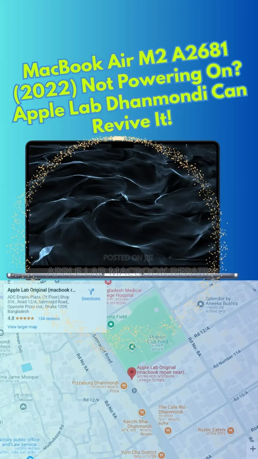 Expert Repair for Dead Macbook Air M2 A2681 (2022)