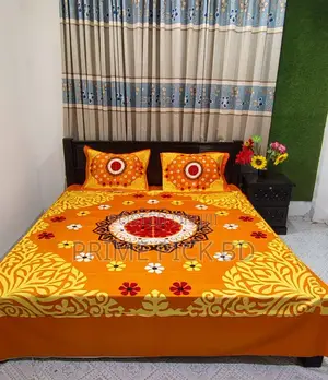 Photo - King Size Full Cotton Panel Bedsheet With Pillow Covers