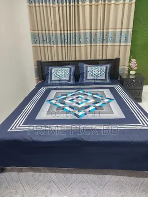 King Size Full Cotton Panel Bedsheet With Pillow Covers