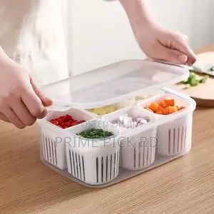 6-Grid Fridge Storage Box – Smart Kitchen Organizer