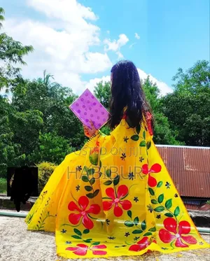 Photo - Hand Print Half Silk Sharee