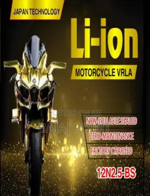 12v Liion Motorcycle Vrly Battery