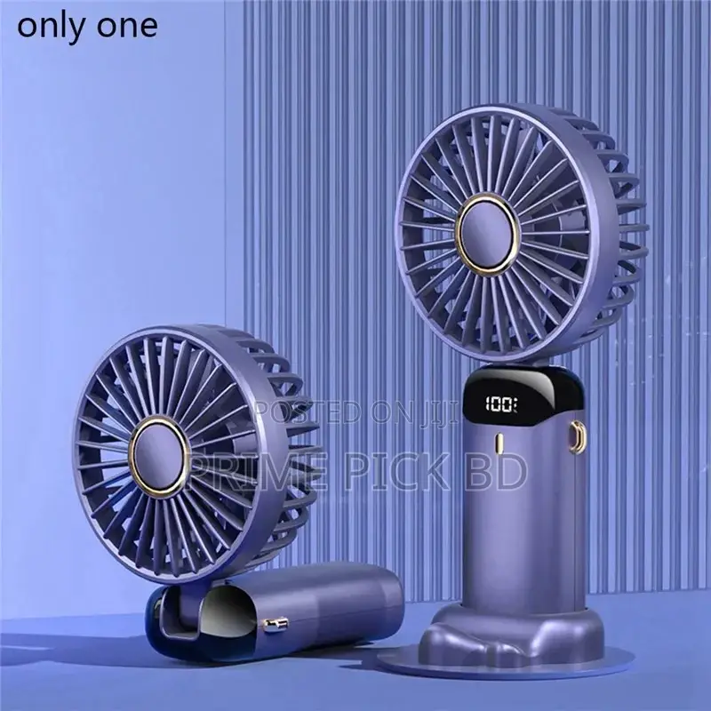 Portable Fan – 5000mah Rechargeable | 5 Speeds | Led Display