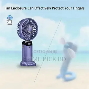 Portable Fan – 5000mah Rechargeable | 5 Speeds | Led Display