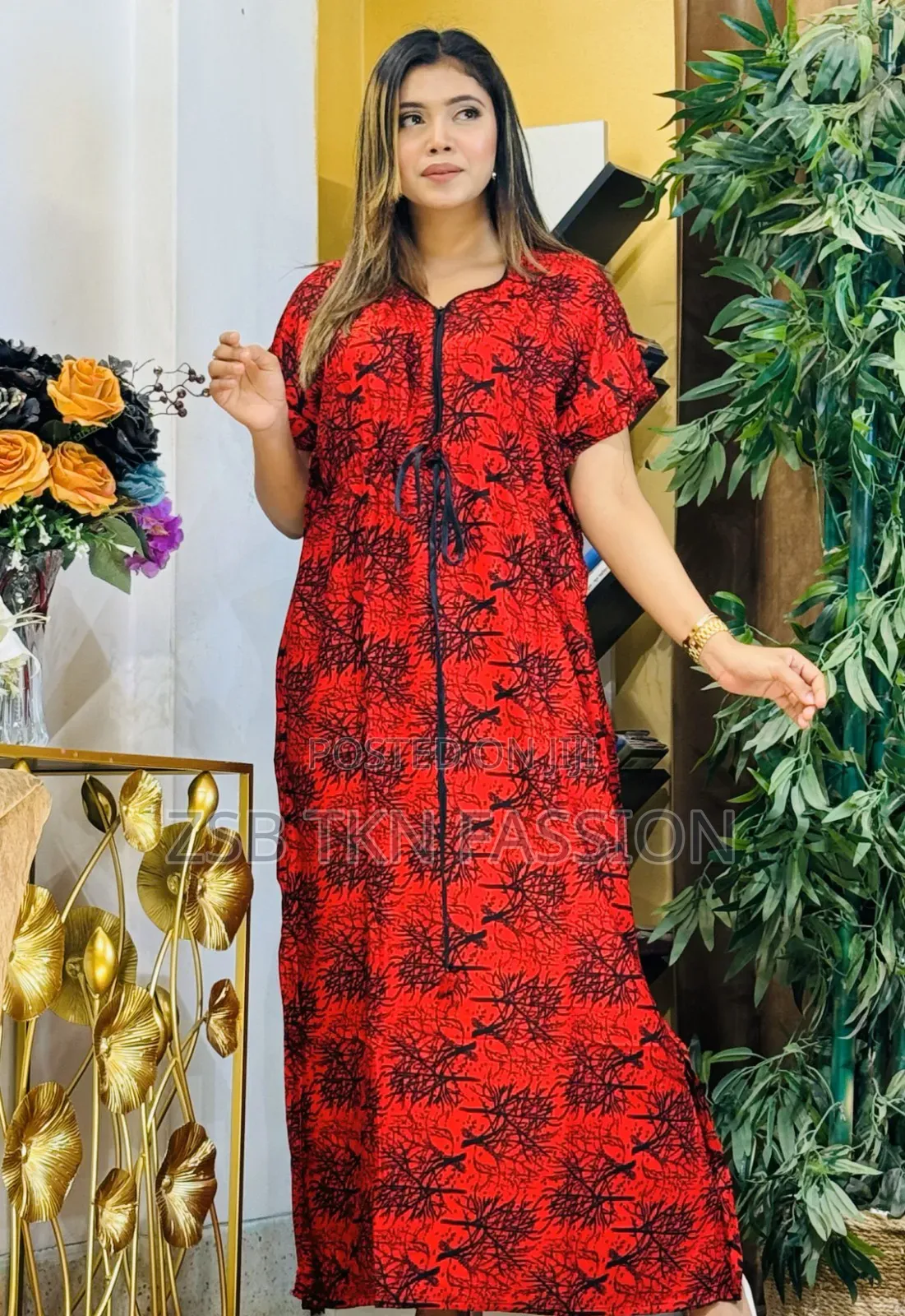 Long Kaftan Maxi of China Linen