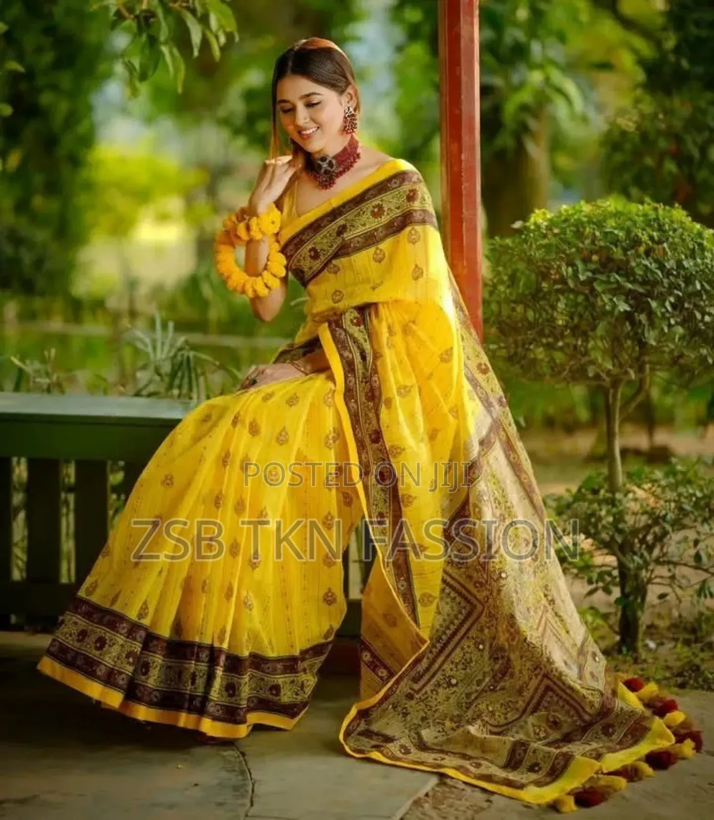 High Quality Half Silk Saree Comes With a Blouse Piece.