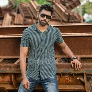 Men's Half Sleeve Stretch Casual Shirt