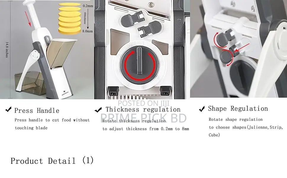 Mandoline Slicer Safe Vegetable Cutter – Multipurpose