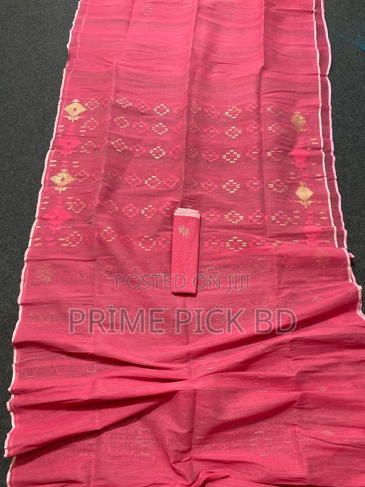 Premium Half Silk Jamdani Saree – Count 40
