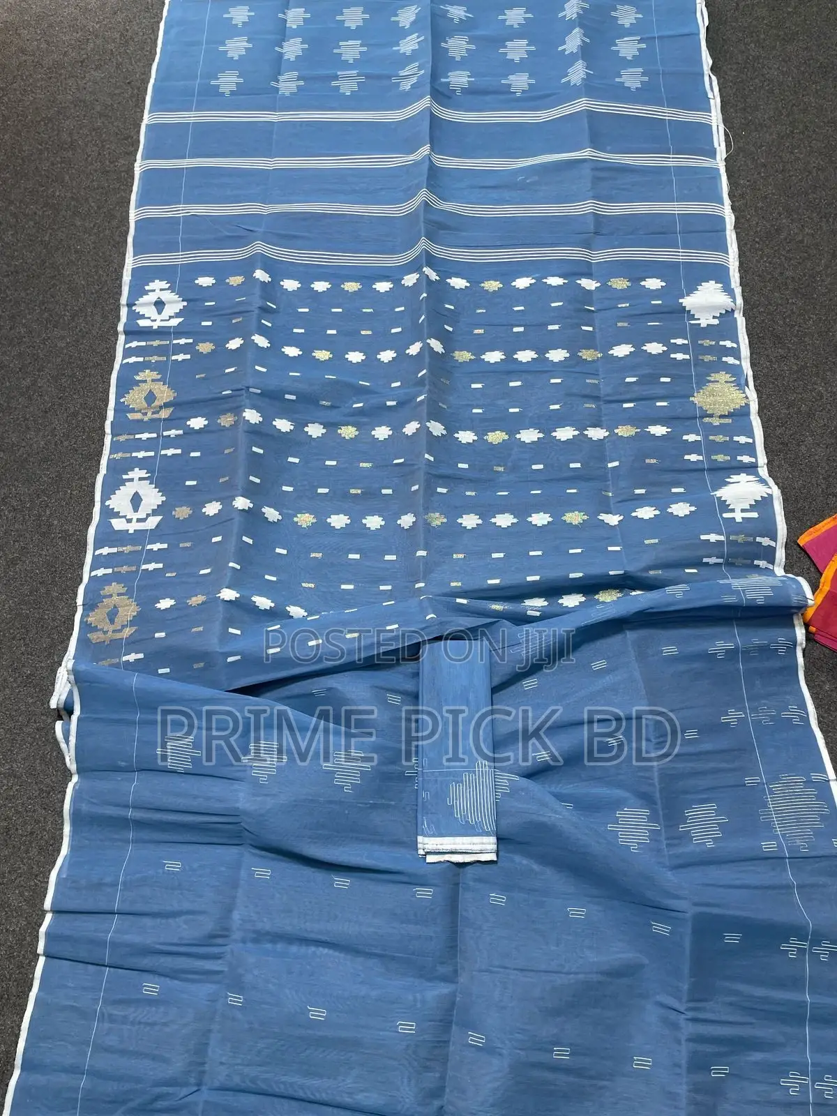 Premium Half Silk Jamdani Saree – Count 40