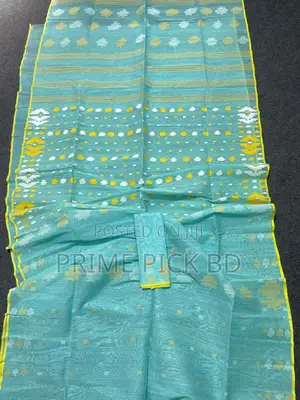 Premium Half Silk Jamdani Saree – Count 40