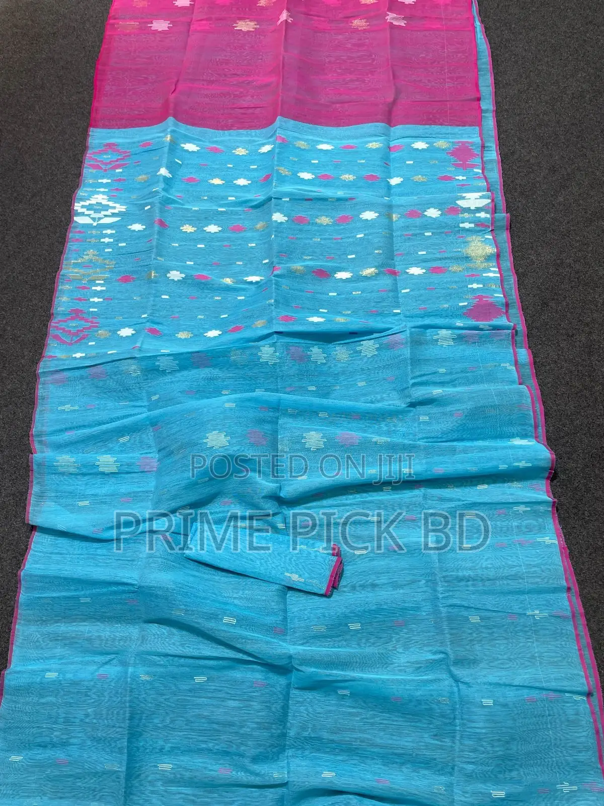 Premium Half Silk Jamdani Saree – Count 40