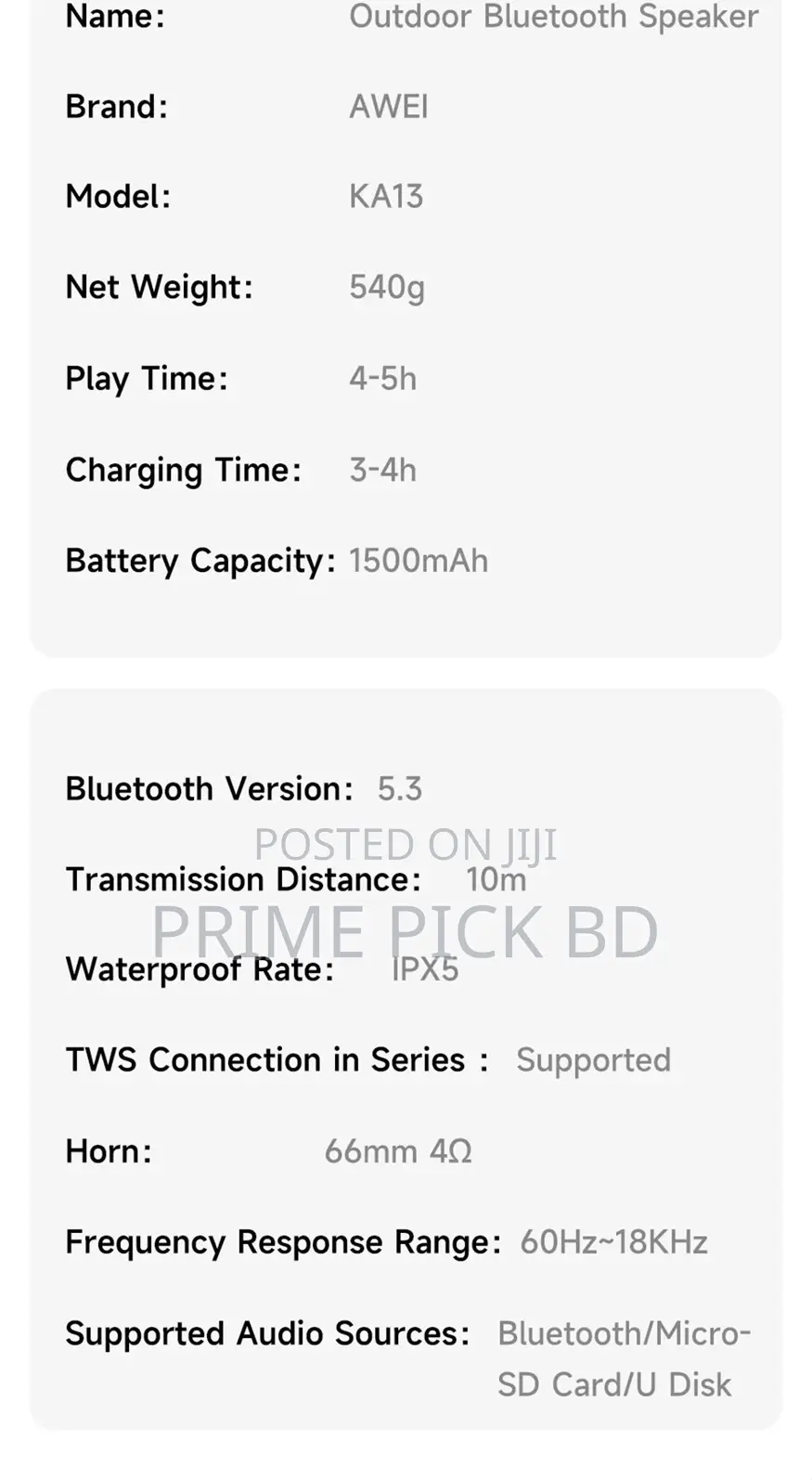 Awei Ka13 Mini Waterproof Bluetooth Speaker With RGB Lights