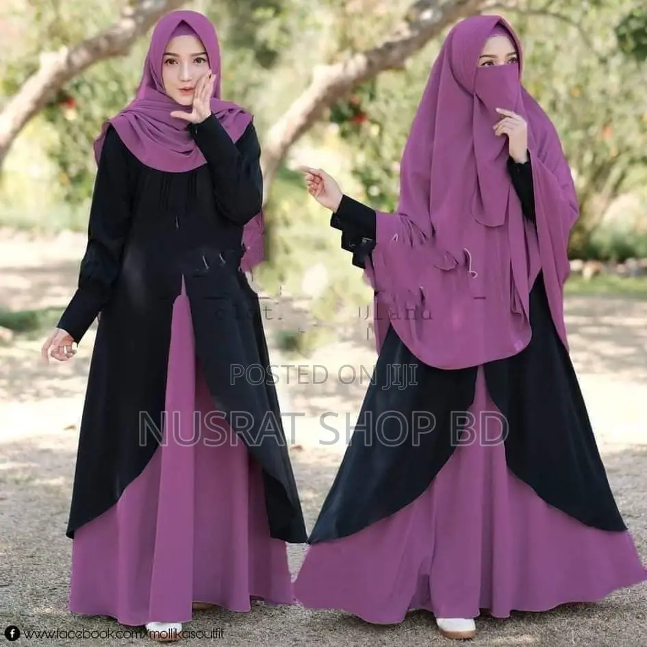 Dubai Cherry Borka With Hijab