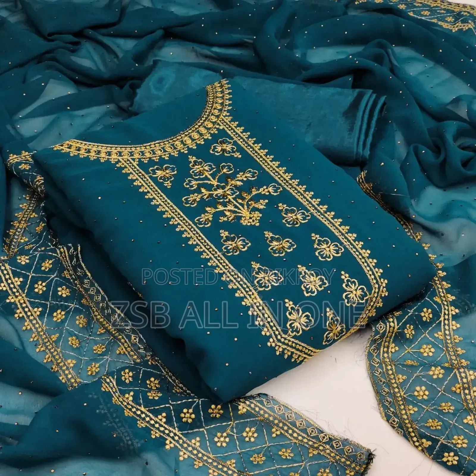 Embroidered Stone Worked Kameez Set Girls Girls