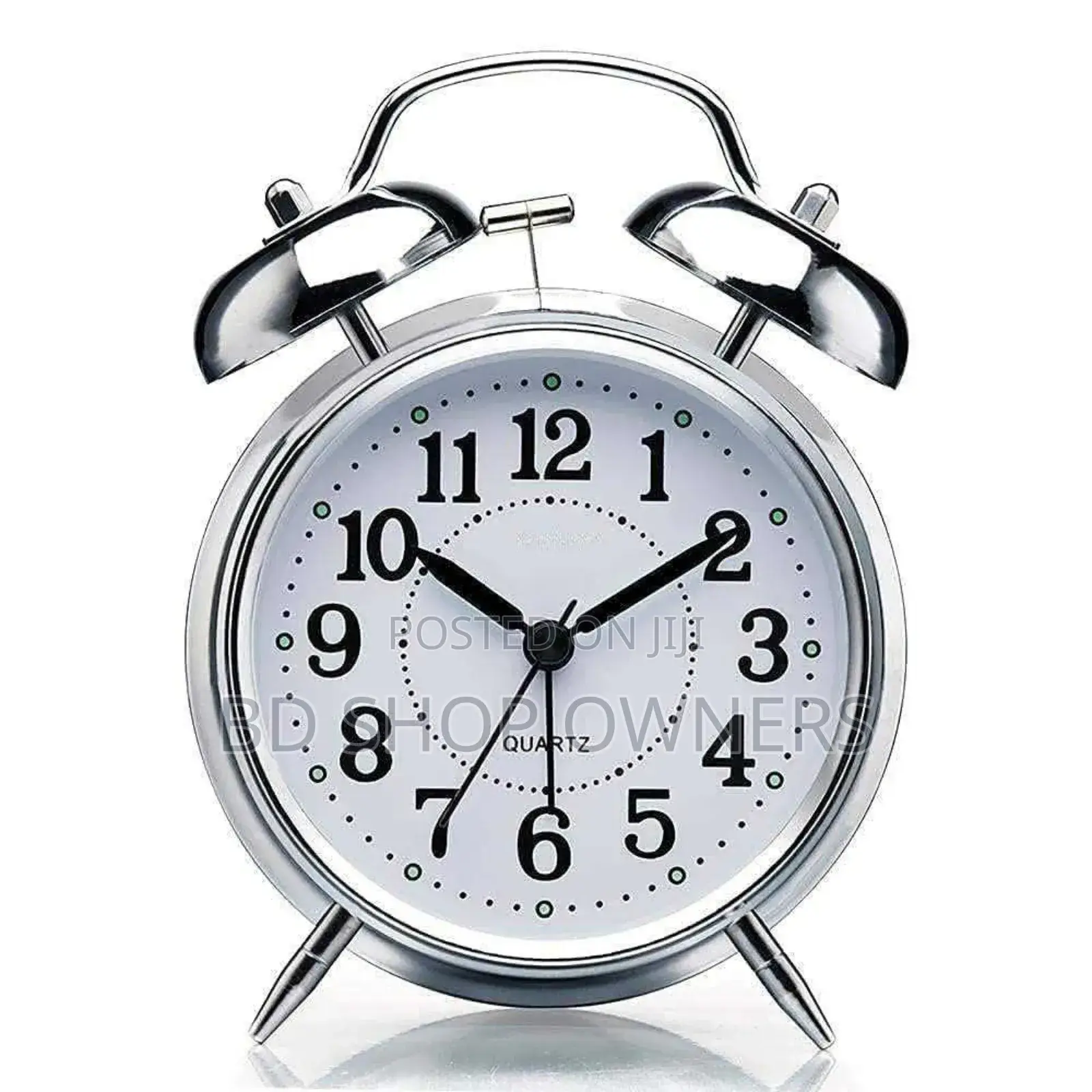 Round Cooper Metal Twin Bell Alarm Clock