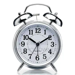 Round Cooper Metal Twin Bell Alarm Clock