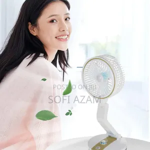 Rechargeable Folding Fan With Led Light (Lr Fan)