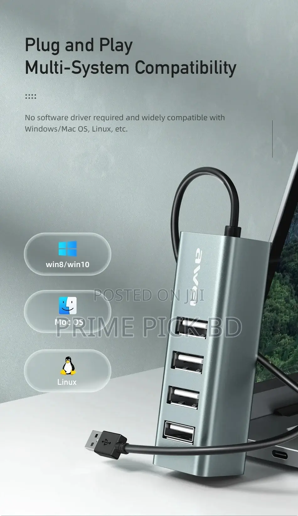 Awei Cl-122t Type-C Usb 2.0 Extender Docking Station
