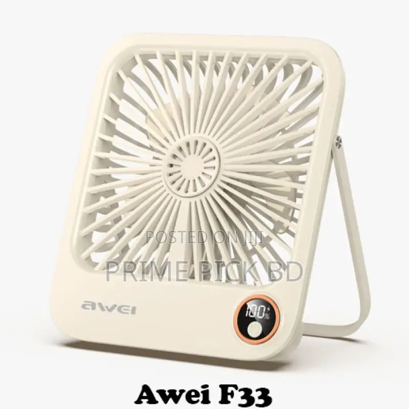 Awei F33 Thin Desktop Fan – Ultra-Quiet, Space-Saving