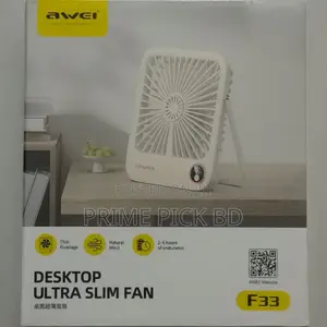 Awei F33 Thin Desktop Fan – Ultra-Quiet, Space-Saving