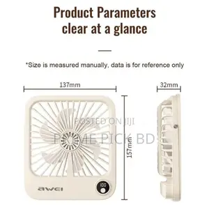 Awei F33 Thin Desktop Fan – Ultra-Quiet, Space-Saving