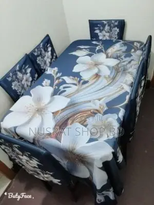 3d Printed Table Cloth Set – চায়না ভেলভেট ফেব্রিকে তৈরি।
