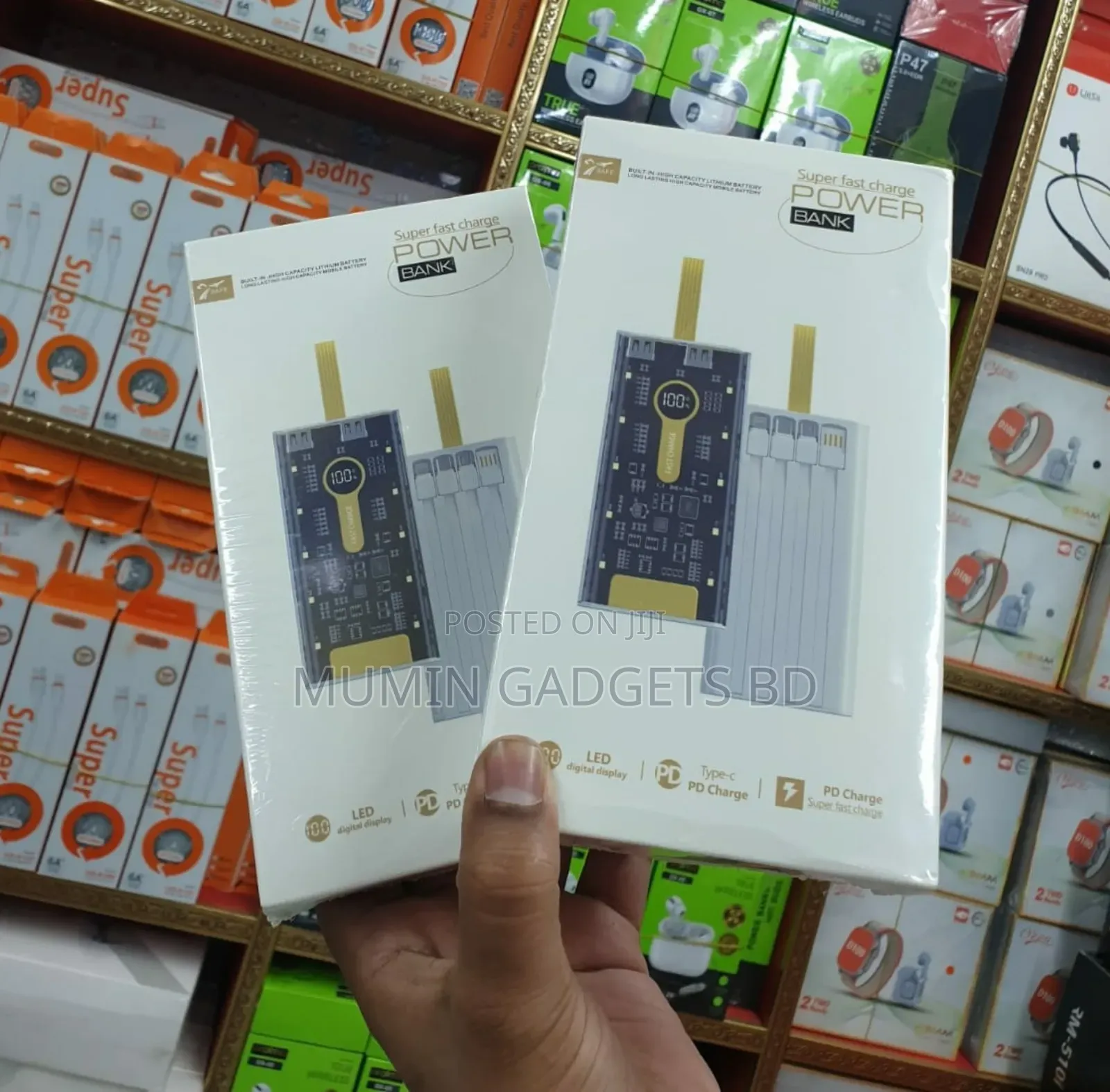 20000mah Power Bank With Cable 66w Fast Charging