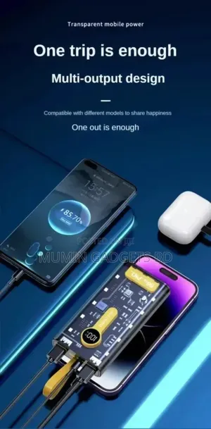 20000mah Power Bank With Cable 66w Fast Charging