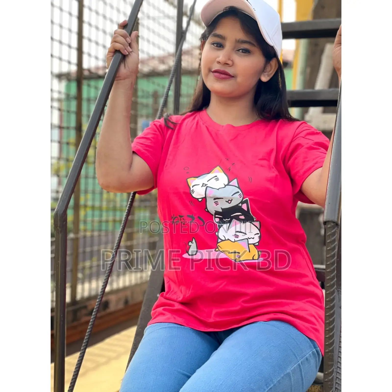 DTF Printed Ladies T-Shirt – Half Sleeve Regular Fit