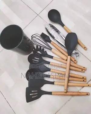 12piece Colorful Silicone Kitchenware Set Spoon